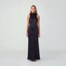 <p>Inspired by retro slip silhouettes from the 1930s, this <span>Fame and Partners High Neck Flared Maxi</span> ($319) features a romantic halter neckline. The sleeveless silhouette and fitted bodice make it extremely modern. Finish with strappy heels and statement stud earrings.</p>