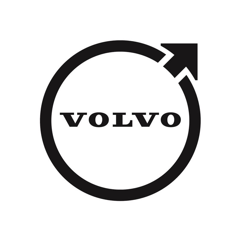 Volvo全新廠徽的線條更簡潔，也更平面化。（圖／翻攝自Volvo官網）