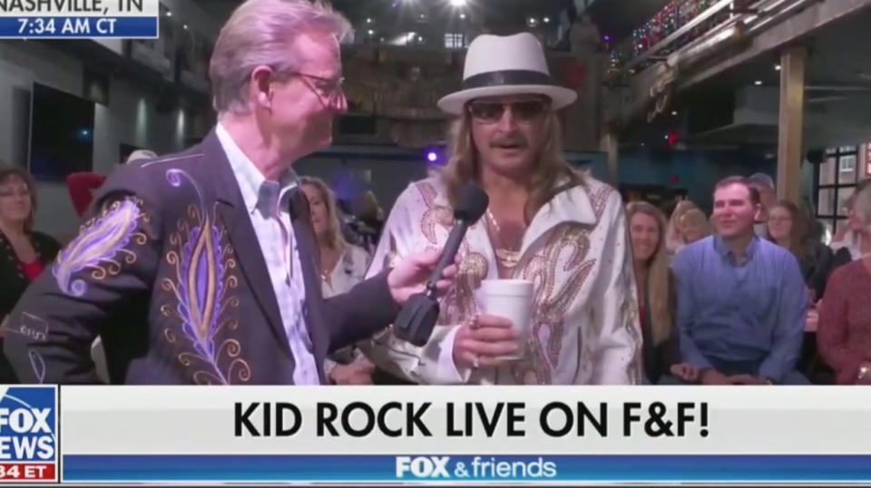 > *WARNING* GRAPHIC LANGUAGE: Kid Rock calls Joy Behar a "b----" during a