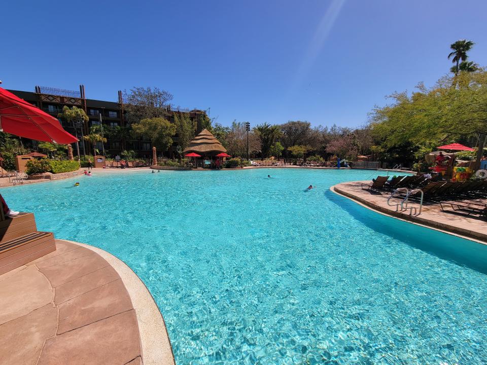 view of one of the pools at animal kingdom lodge