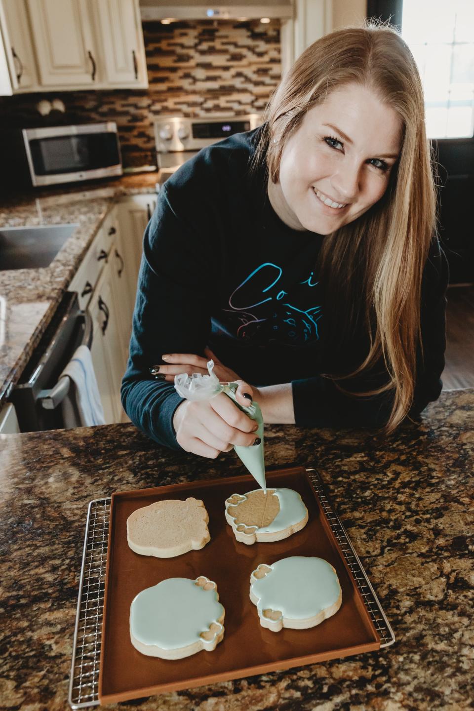 After watching cookie decorating videos on social media, Bethany Bruni of Newport started making her own.