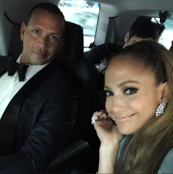 Jennifer Lopez and her boyfriend, Alex Rodriguez