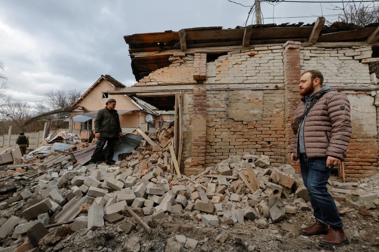 Another house destroyed in recent shelling (REUTERS)