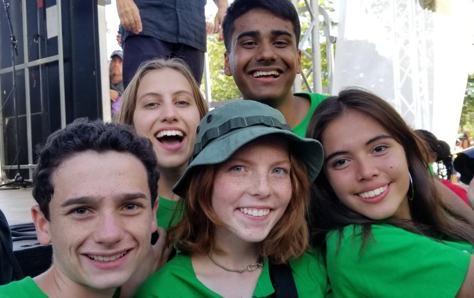 Xiye Bastida with fellow organizers at the Global Strike in NYC on Sept. 20.  (Photo: Courtesy: Xiye Bastida)