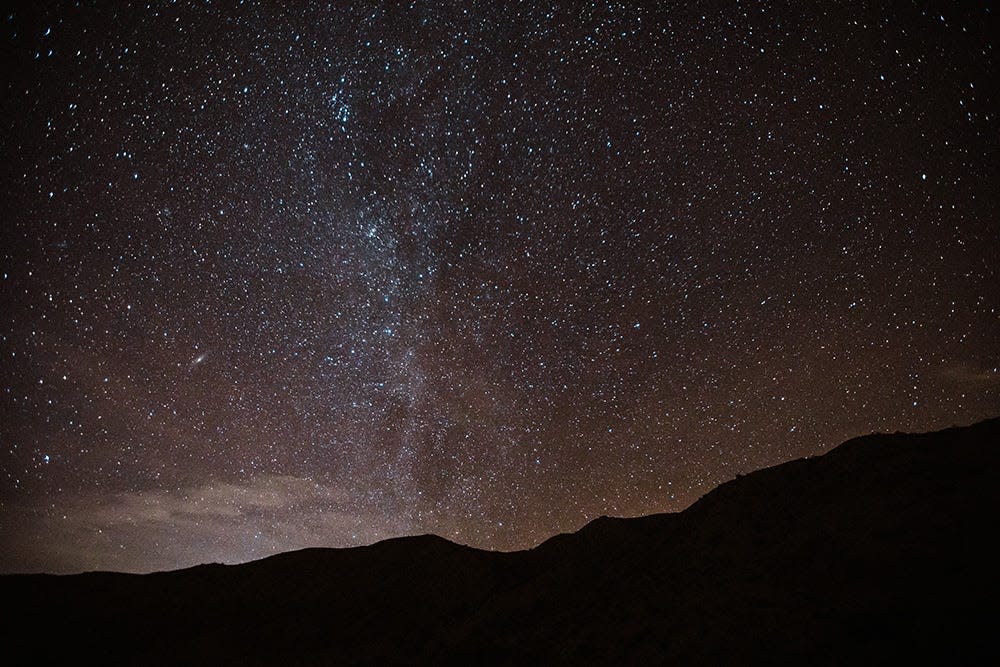 A photo of the Milky Way over Mojave Trails National Monument.