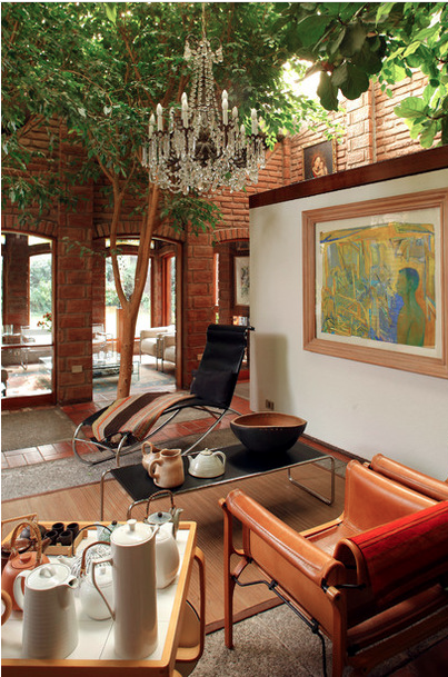 An Indoor Patio in Santiago, Chile