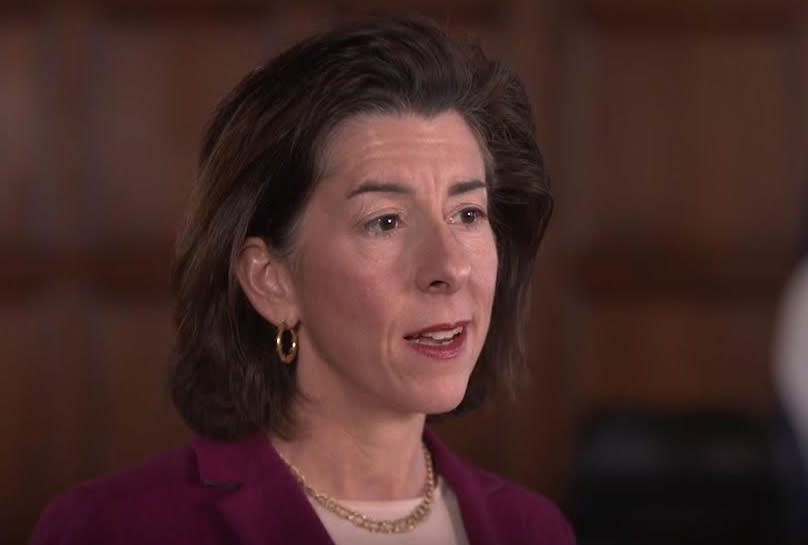 Gina Raimondo was one of several US officials whose emails were hacked by a China-based group. U.S. Department of Commerce