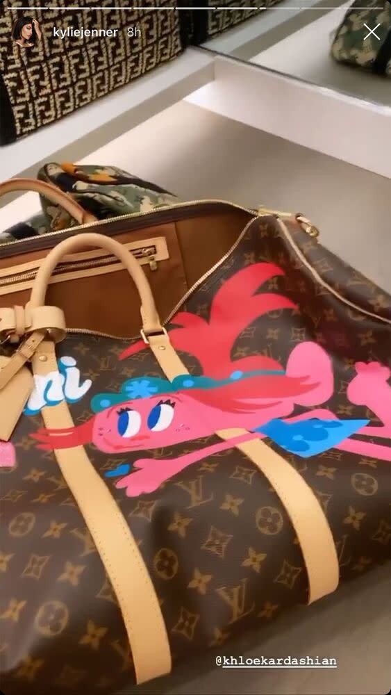 Kylie Jenner shows off dozens of her designer handbags and