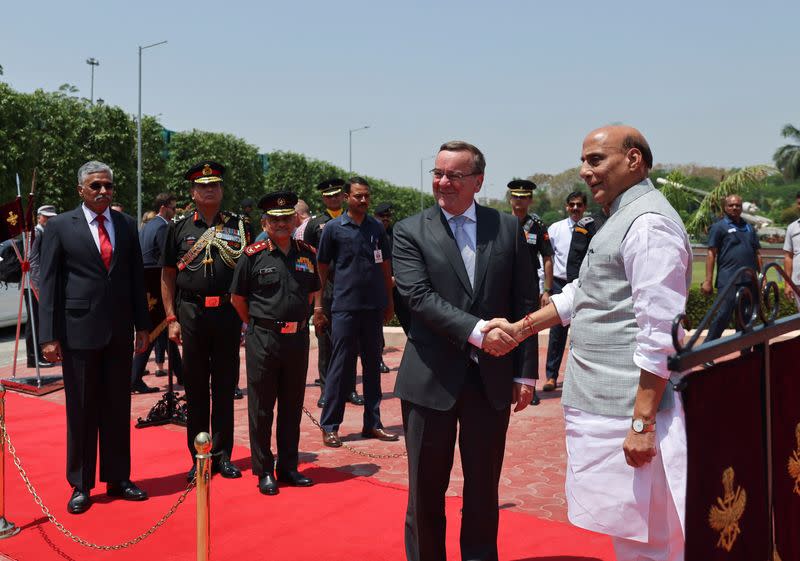 German Defence Minister Boris Pistorius visits New Delhi