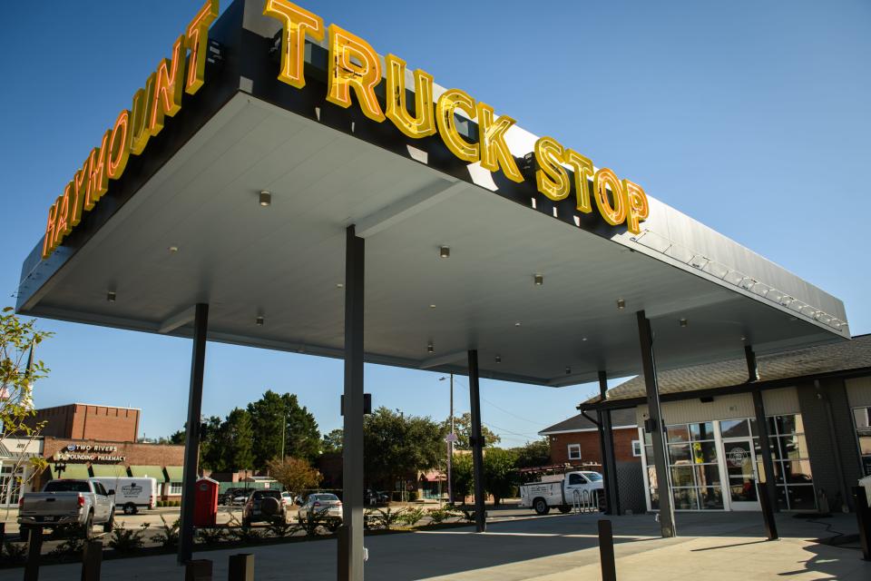 Haymount Truck Stop on Broadfoot Avenue offers outdoor seating and a rotating selection of area food trucks.