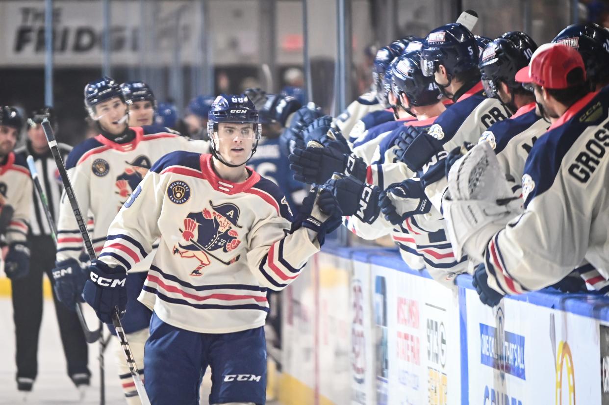 Despite a stretch of 13 games without a goal, left wing Zach L'Heureux will finish his first AHL regular season among the Admirals' scoring leaders.