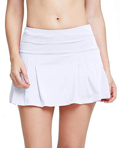 19) White Pleated Tennis Skirt