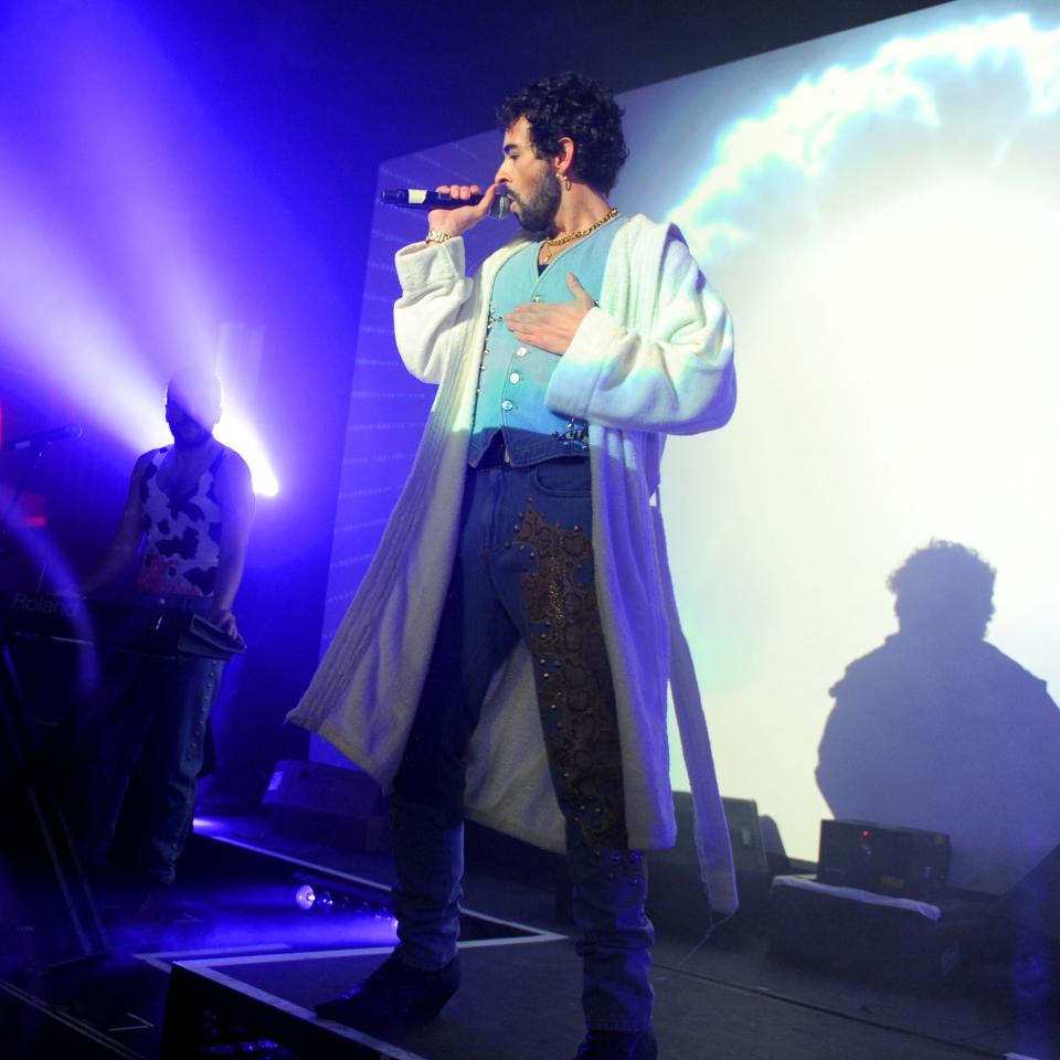 Ssion’s “slick hillbilly” ensemble was the standout look at Jeremy Scott’s star-studded after-party.