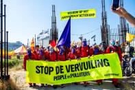 Protest against Tata Steel factory in the Netherlands