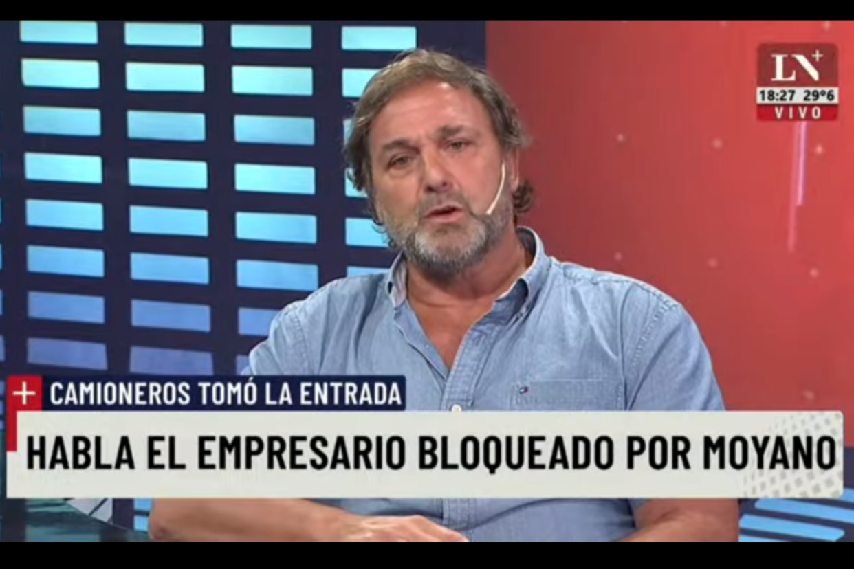 Habla el empresario bloqueado por Moyano: "El juez debe actuar contra estos vándalos. Esta gente tiene impunidad total, pueden hacer lo que quieran"