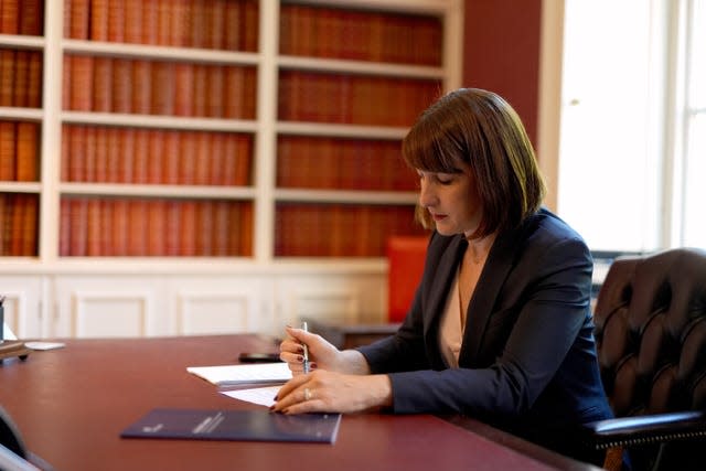 Rachel Reeves at her desk