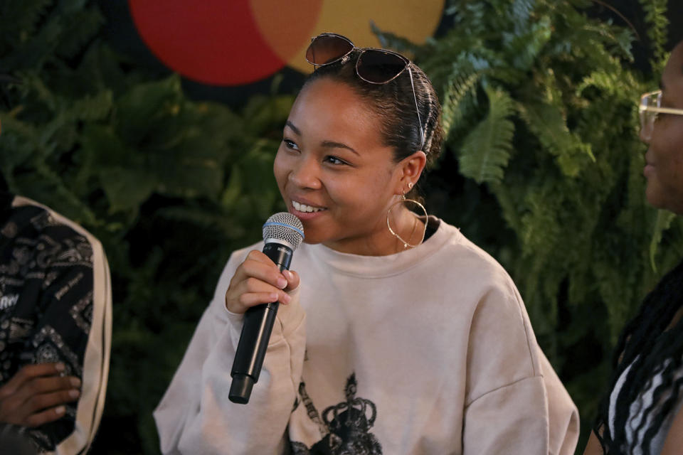 Mystic Marley participates in the Q&A panel at the Marley Brunch with Marley Family Members at the 1 Hotel West Hollywood on Friday, Jan. 24, 2020, in West Hollywood, Calif. (Photo by Willy Sanjuan/Invision/AP)