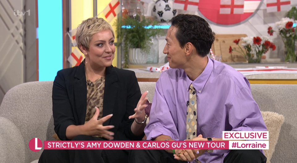 Amy Dowden is going on tour with Carlos Gu. (ITV screengrab)