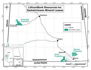 Figure 4: LithiumBank's Saskatchewan lithium brine projects