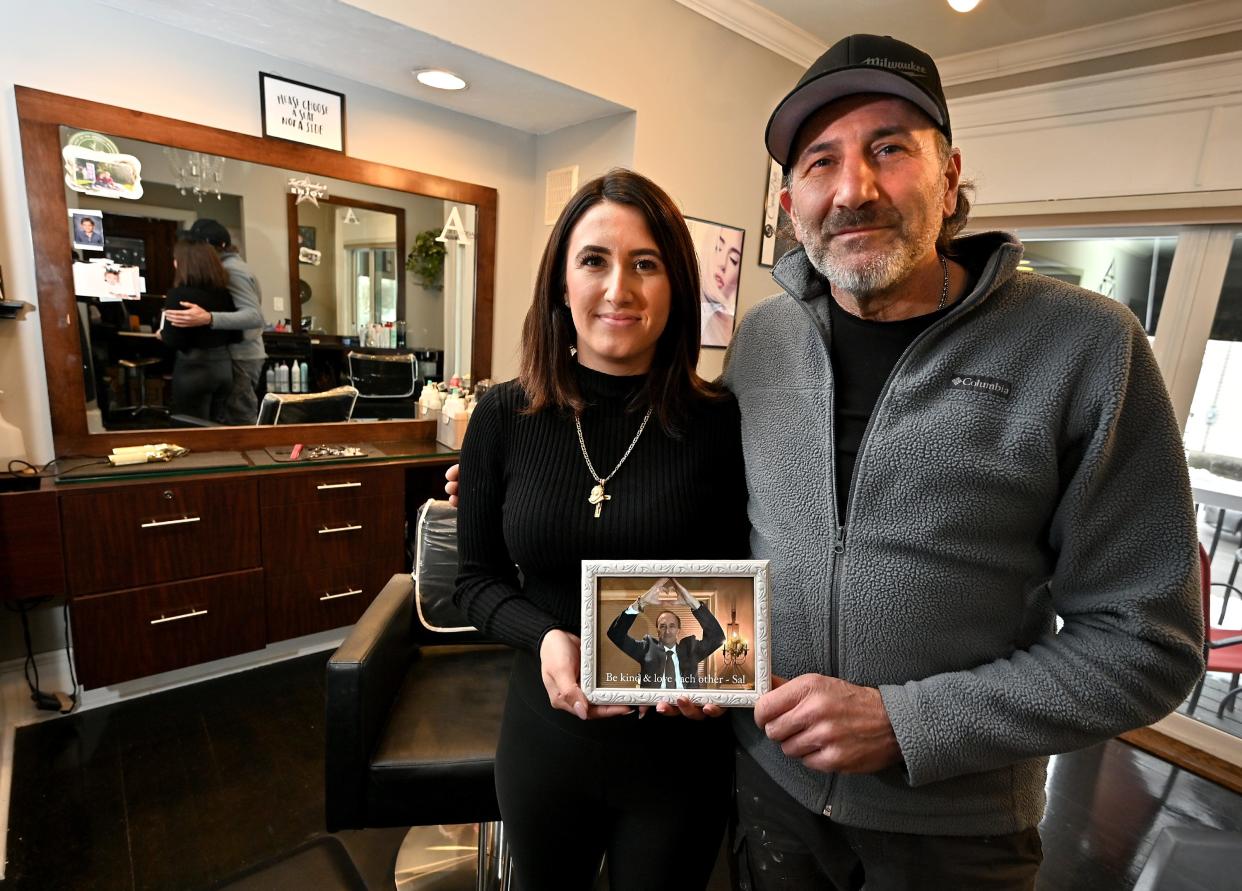 WORCESTER - Pamela Tresa and Santo Arcuri, daughter and brother of Salvatore Arcuri, owner of Arcuri Moda, who died Jan. 21.