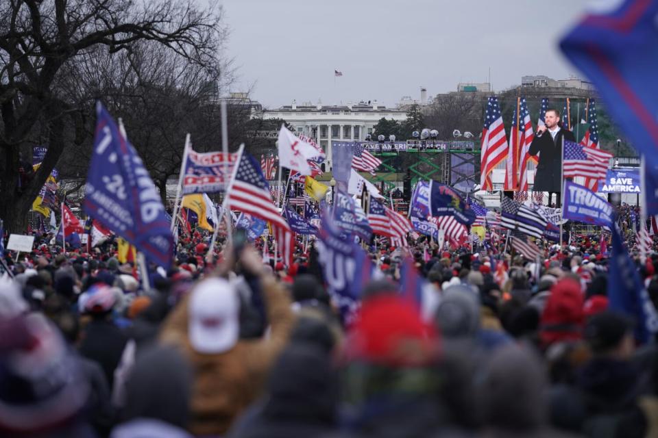 Protesters gather on the second day of pro-Trump events fueled by