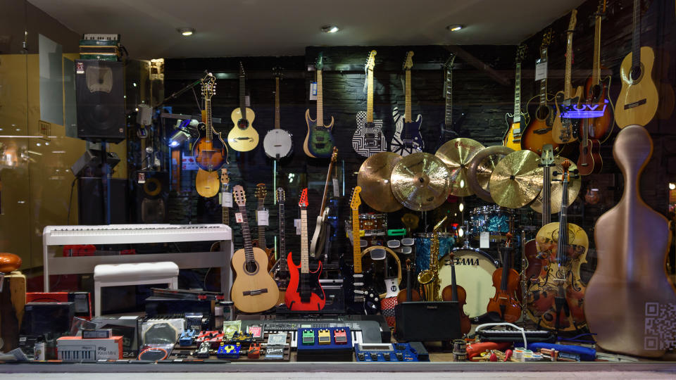 Istanbul, Turkey; October 25, 2018: Music shop from Istiklal Street, most known district from the Istanbul.