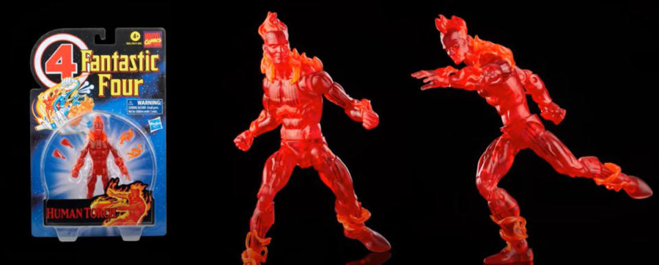 Marvel Legends '90s throwback Human Torch actio figure.