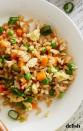 <p>The best thing about <a href="https://www.delish.com/cooking/recipe-ideas/a25325036/how-to-make-fried-rice/" rel="nofollow noopener" target="_blank" data-ylk="slk:fried rice;elm:context_link;itc:0;sec:content-canvas" class="link ">fried rice</a> is that it works better with day-old grains. BUT we found this air fryer recipe works just as well with packaged cooked <a href="https://www.delish.com/cooking/a21531231/how-to-cook-brown-rice/" rel="nofollow noopener" target="_blank" data-ylk="slk:brown rice;elm:context_link;itc:0;sec:content-canvas" class="link ">brown rice</a>. Great news, cheaters!</p><p>Get the <strong><a href="https://www.delish.com/cooking/recipe-ideas/a39801232/air-fryer-rice-recipe/" rel="nofollow noopener" target="_blank" data-ylk="slk:Air Fryer Fried Brown Rice recipe;elm:context_link;itc:0;sec:content-canvas" class="link ">Air Fryer Fried Brown Rice recipe</a></strong>.</p>