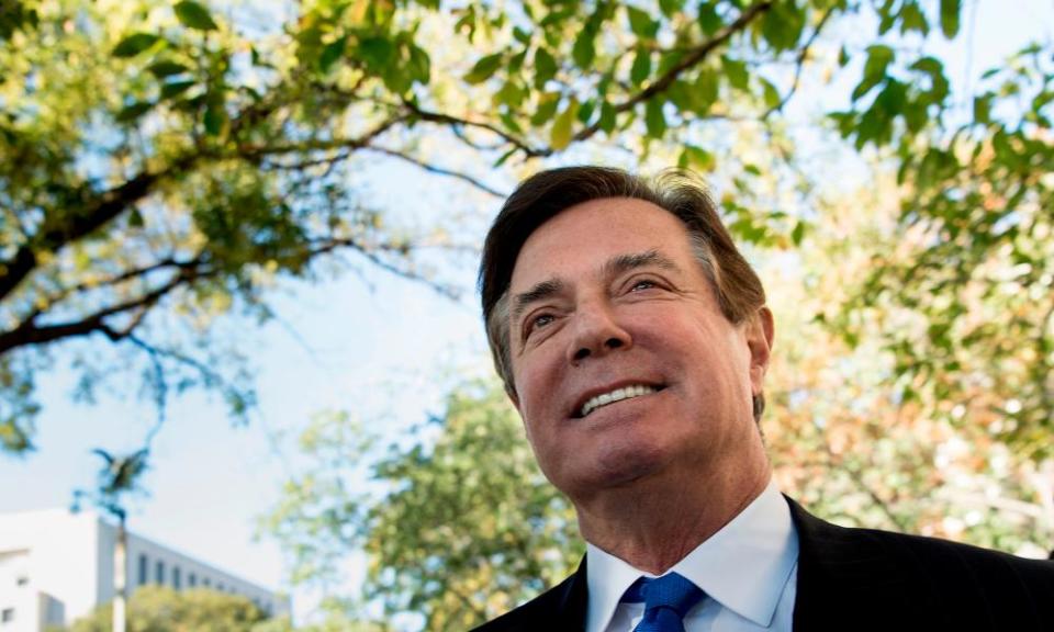 Paul Manafort outside court on Monday.