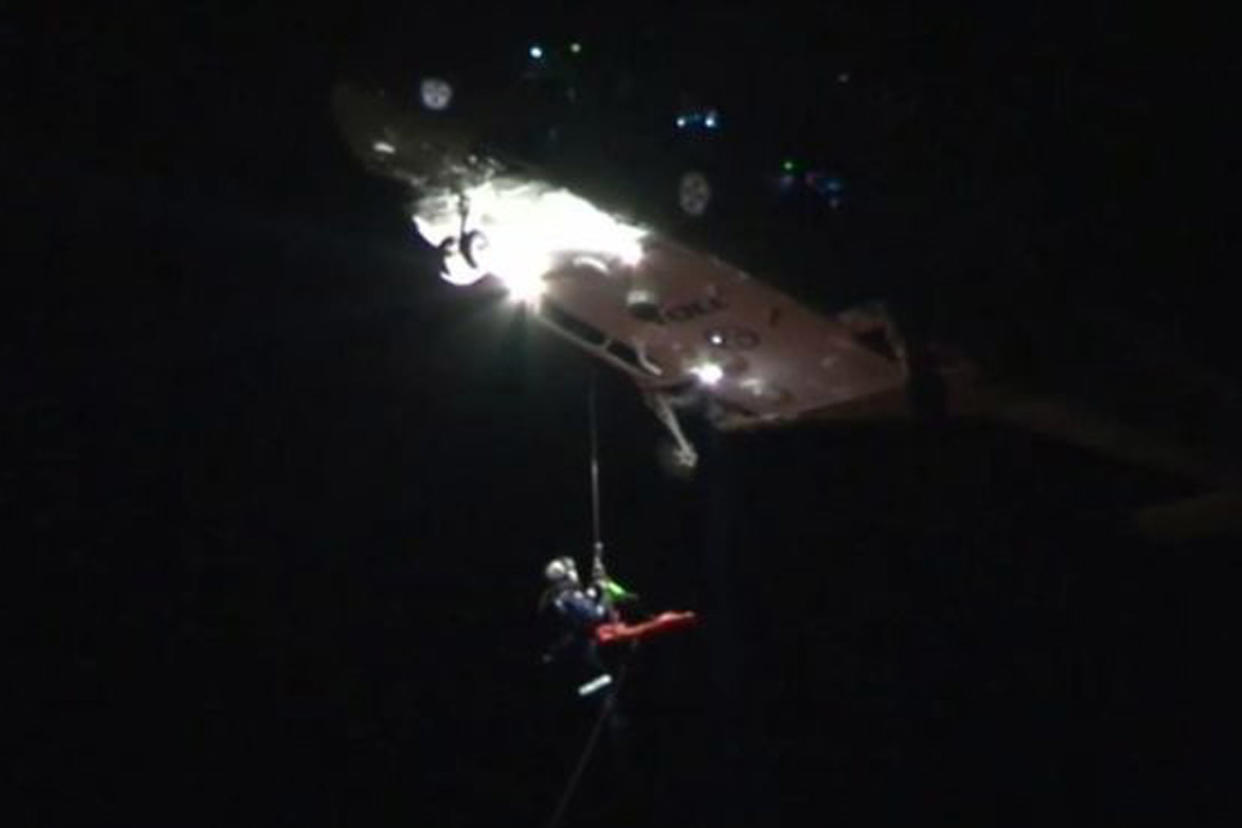 The man was air-lifted to hospital where he remains in a stable condition: 9 News