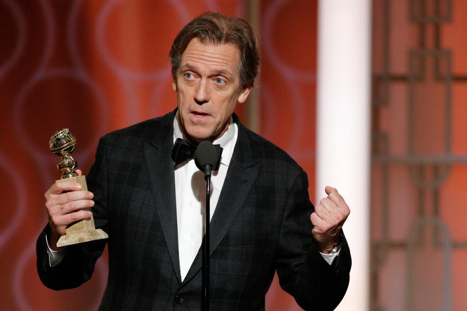 <p>Vor genau zehn Jahren hatte Hugh Laurie für seine Paraderolle in der Arztserie "Dr. House" seinen letzten Golden Globe gewonnen. Jetzt kam eine weitere Trophäe für die Nebenrolle in "The Night Manager" hinzu. (Bild: ddp images) </p>