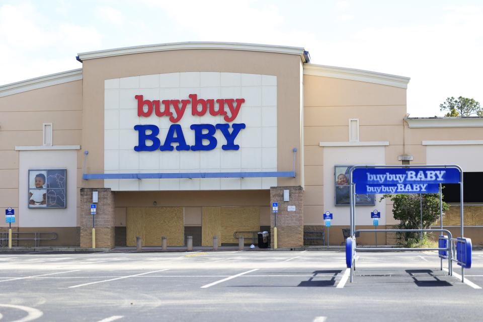 A buybuy BABY is shown closed at 8801 Southside Blvd. Thursday, Nov. 2, 2023 in Timberlin Village, Baymeadows, Jacksonville, Fla.