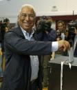 Socialist Party Secretary General Antonio Costa casts his ballot at a polling station in Fontanelas on the outskirts of Lisbon on October 4, 2015