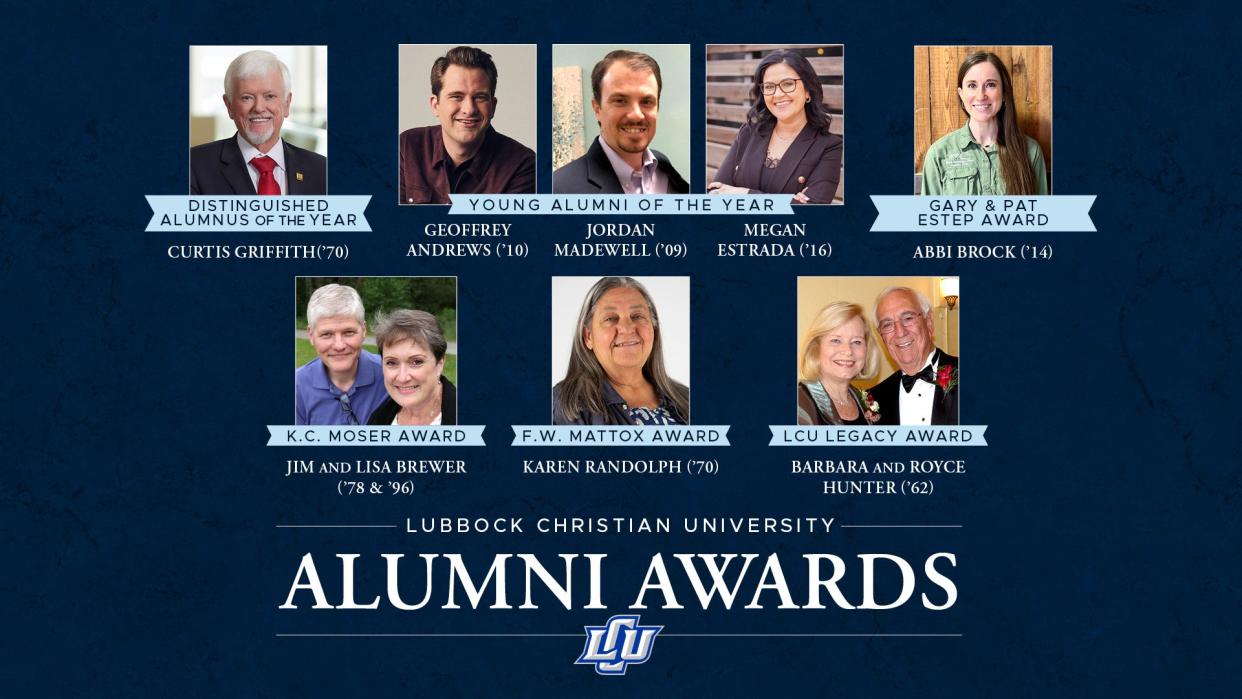 Lubbock Christian University presents its Alumni Awards each year to recognize the significant success and service of distinguished LCU alumni in their professions, communities and to LCU.