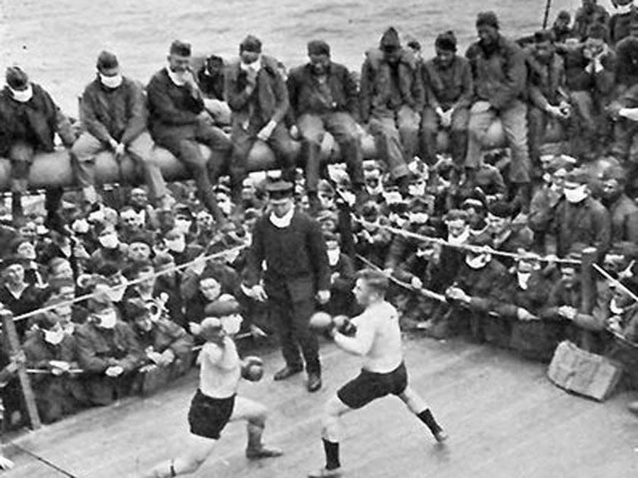 Boxing on WW1 US Ship