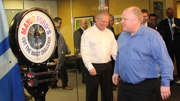 Toronto Mayor Rob Ford seen at his public weigh-in in May.