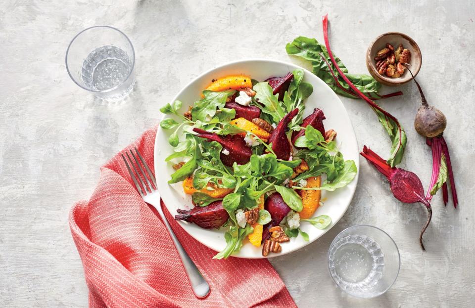 Beet-and-Orange Salad with Spicy Pecans