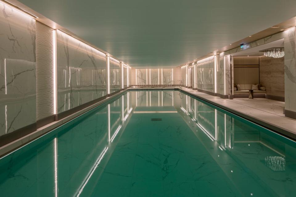 Southbank Place offers exclusive access to a lavishly appointed private health club and spa with its own 25-metre swimming pool (Gareth Gardner)