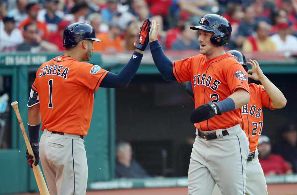 The Houston Astros defeated the Cleveland Indians to advance to the American League Championship Series once again. (Getty Images)