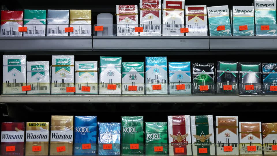 Packs of cigarettes on sale in a smoke shop in Los Angeles, California. - Mario Tama/Getty Images