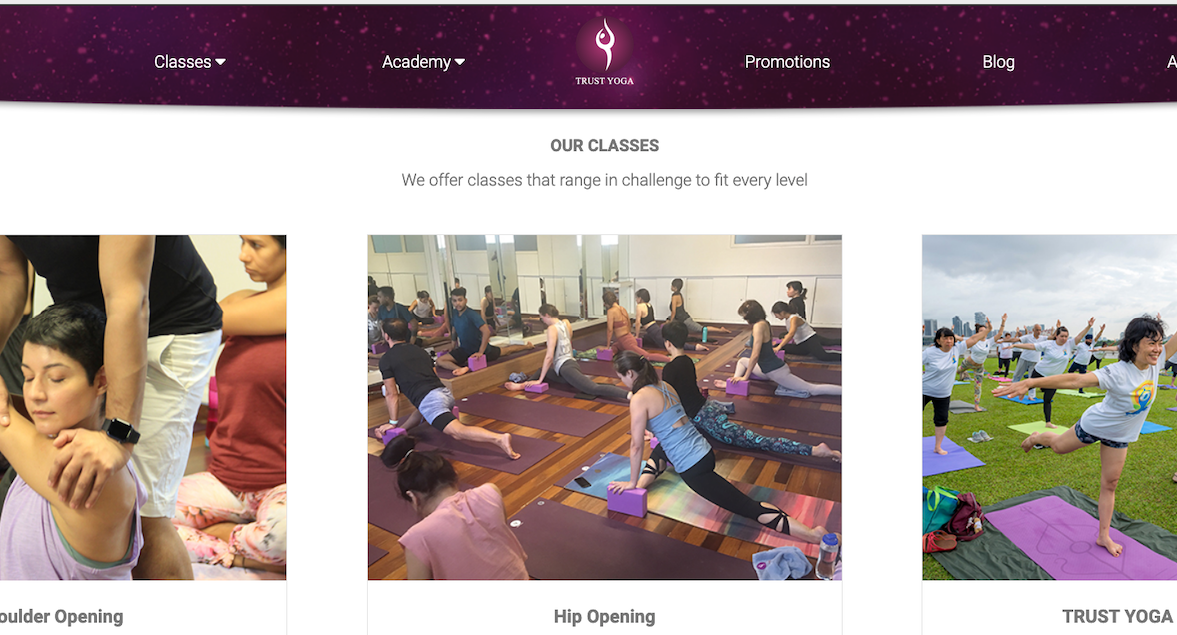 (SCREENSHOT: Trust Yoga's website)