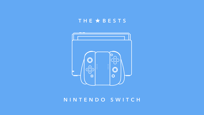 An illustration of the Nintendo Switch is seen with the words The Bests: Nintendo Switch above and below it.