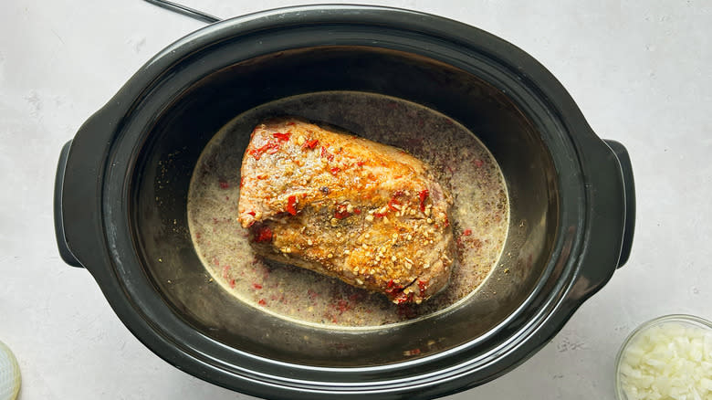 pork shoulder in slow cooker