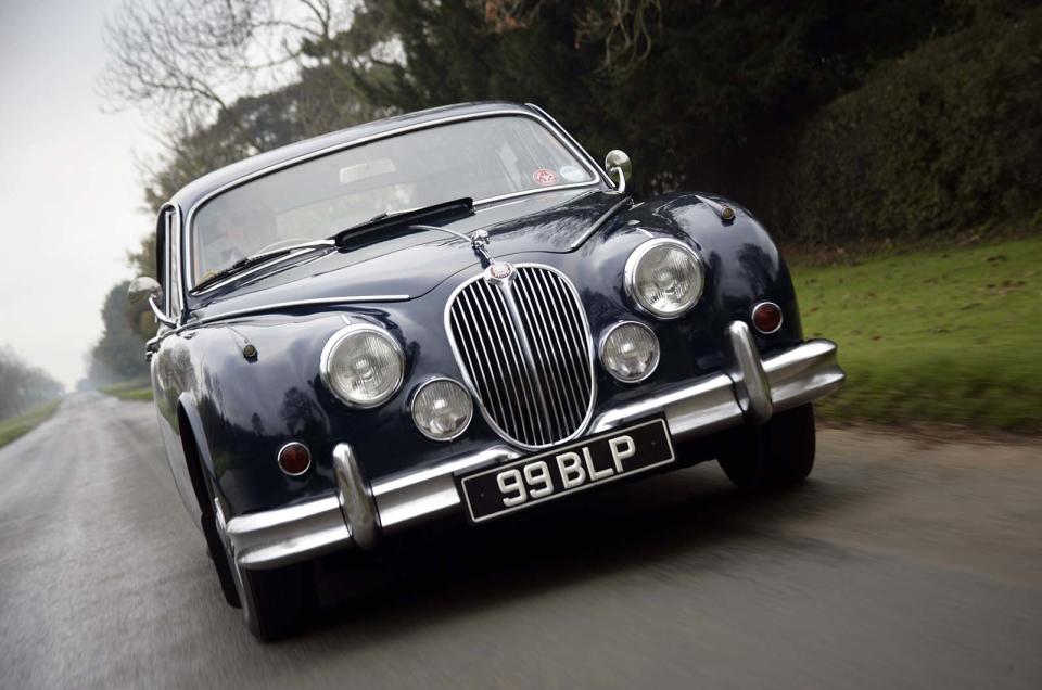 <p>Launched in 1959, it wasn’t long before the Jaguar Mk2 became the car of choice for criminals in a hurry. Fast, nimble, space for <strong>four or five burly blokes</strong>, plus a boot for the loot, made the Mk2 ‘Jag’ the ideal getaway vehicle. The 3.8-litre version could hit a top speed of 125mph.</p><p>In danger of being left behind, the UK’s police forces soon turned to the Mk2 to act as the <strong>cops’ cat to the robbers’ mouse</strong>. The definitive getaway car? Probably.</p>