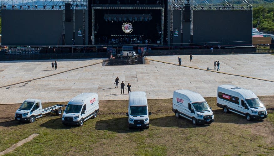 Toda la gama de Ford Transit a disposición del Cosquín Rock.