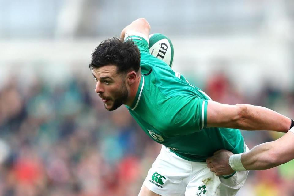 Stepping up: Robbie Henshaw will replace injured Leinster team-mate Garry Ringrose in Ireland's midfield against France (Getty Images)