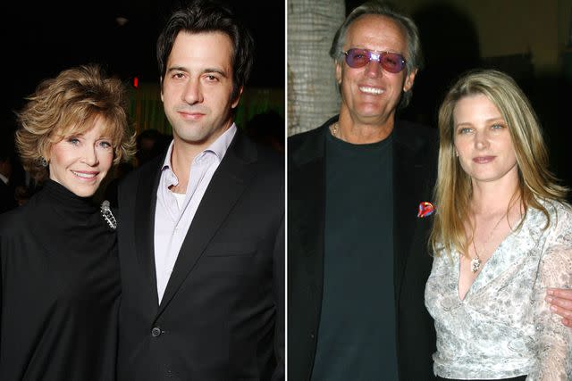 <p>HNW/Plux/Shutterstock ; Eric Charbonneau/Shutterstock</p> Left: Jane Fonda and Troy Garity at Screen Gems Los Angeles Premiere Party of 'Burlesque' on November 15, 2010 in Hollywood, California. Right: Peter Fonda and Bridget Fonda at the American Cinematheque presents "The Hired Hand" on October 22, 2003.