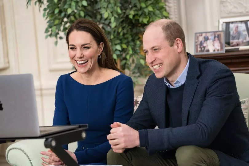 Undated handout photo issued by Kensington Palace of the Duke and Duchess of Cambridge during there virtual engagement which will appear in the Commonwealth Day programme on Sunday.