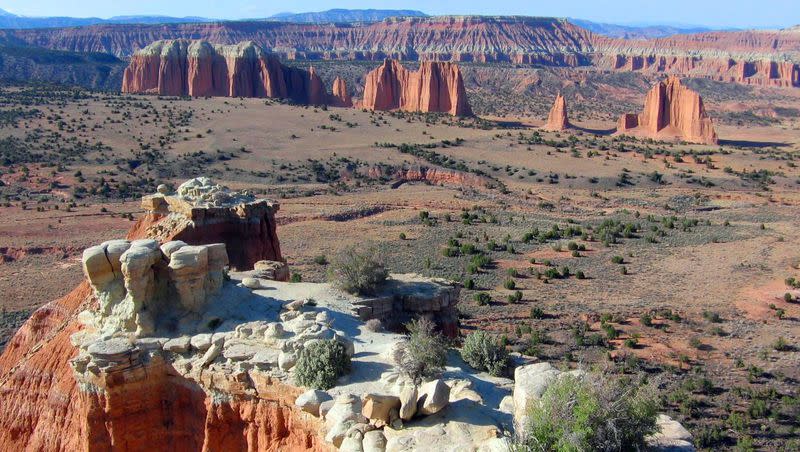 This image provided by the Southern Utah Wilderness Alliance shows an overview of Cathedral Valley inside Capitol Reef National Park April 11, 2006, in southern Utah. Capital Reef has a lot of fun activities to participate in during the winter time.