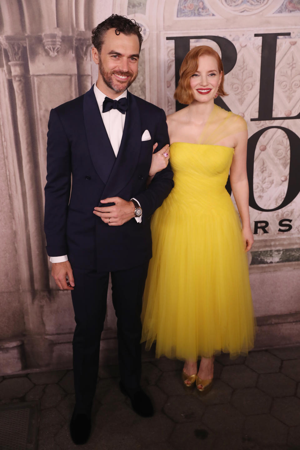 Gian Luca Passi de Preposulo y Jessica Chastain. (Photo by Rob Kim/Getty Images)